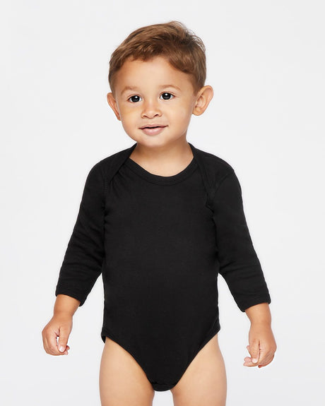 Rabbit Skins Infant Long Sleeve Baby Rib Bodysuit Rabbit Skins