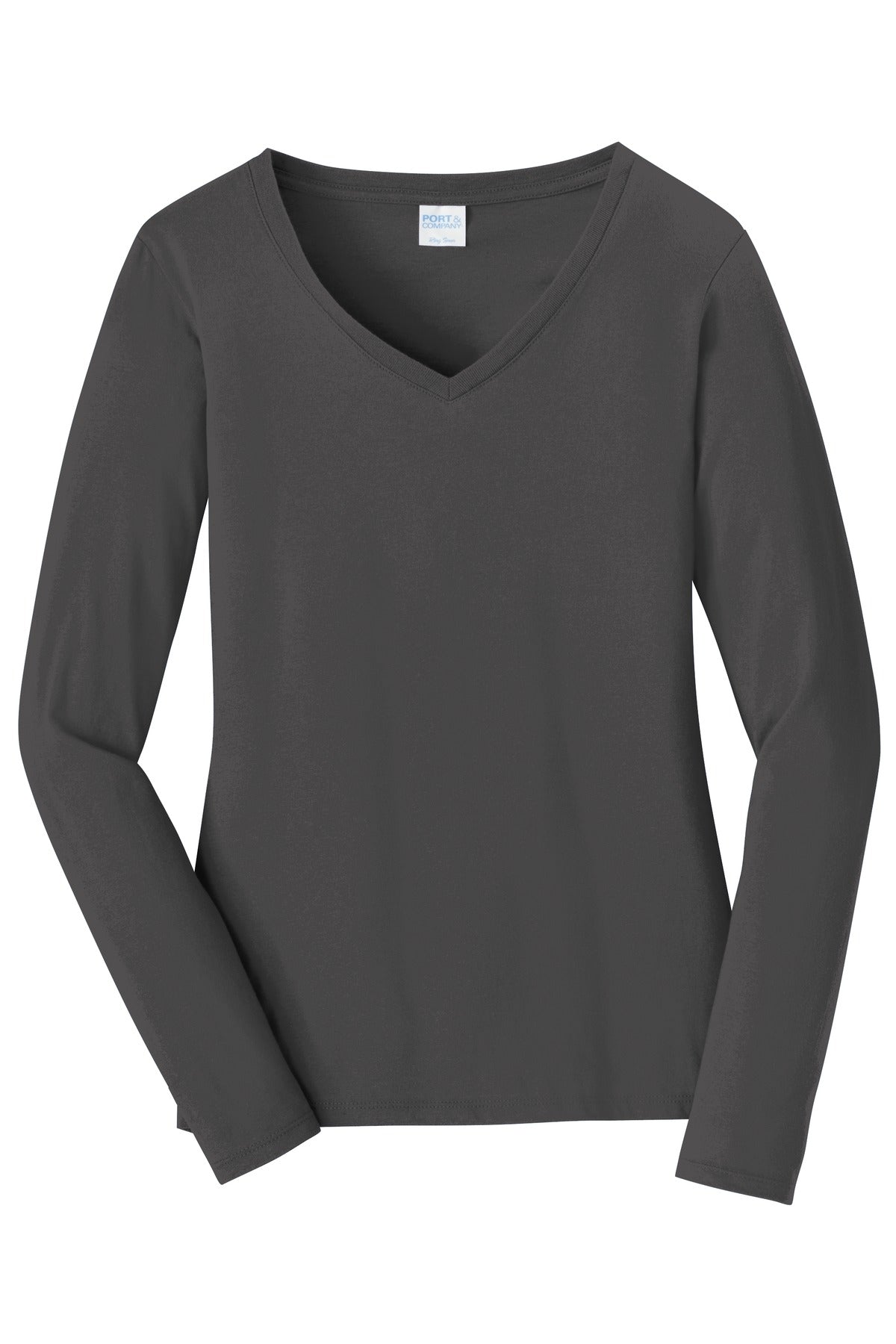 Port & Company - Women's Long Sleeve Fan Favorite V-Neck Tee Womens Apparel Shirts & Tops