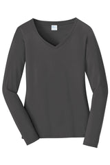 Port & Company - Women's Long Sleeve Fan Favorite V-Neck Tee Womens Apparel Shirts & Tops