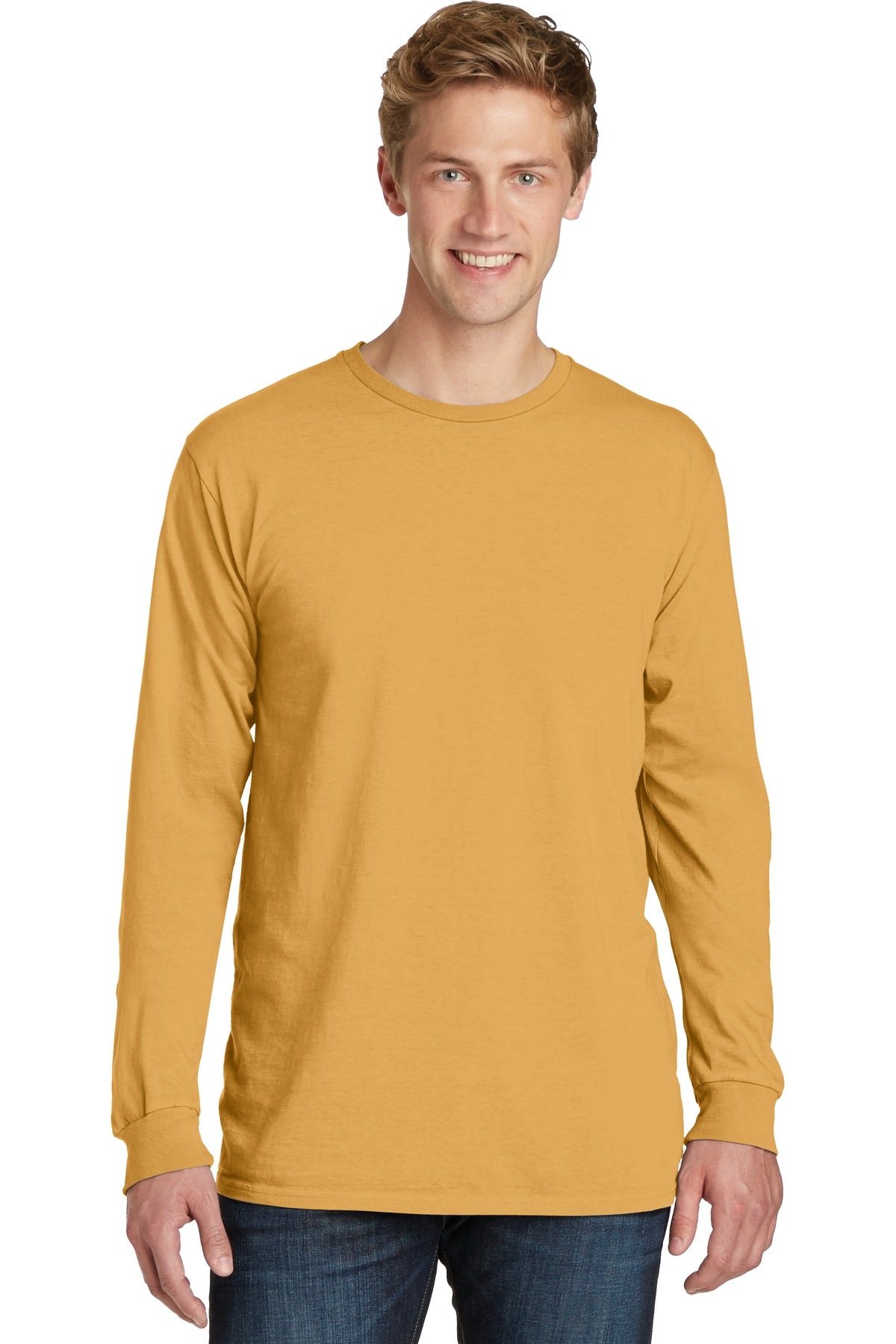 Port & Company - Men's Beach Wash Garment-Dyed Long Sleeve Tee Mens Apparel Shirts & Tops