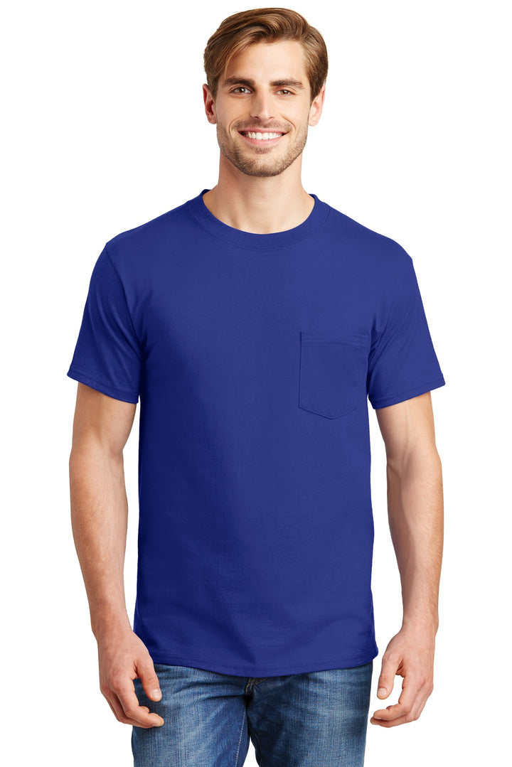 Hanes Men's Beefy 100% Cotton T-Shirt with Pocket Hanes