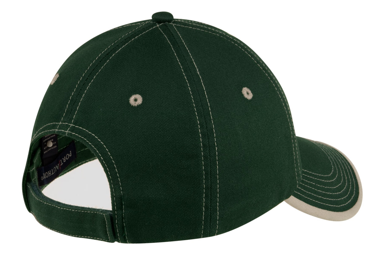 Port Authority    Vintage Washed Contrast Stitch Cap-3