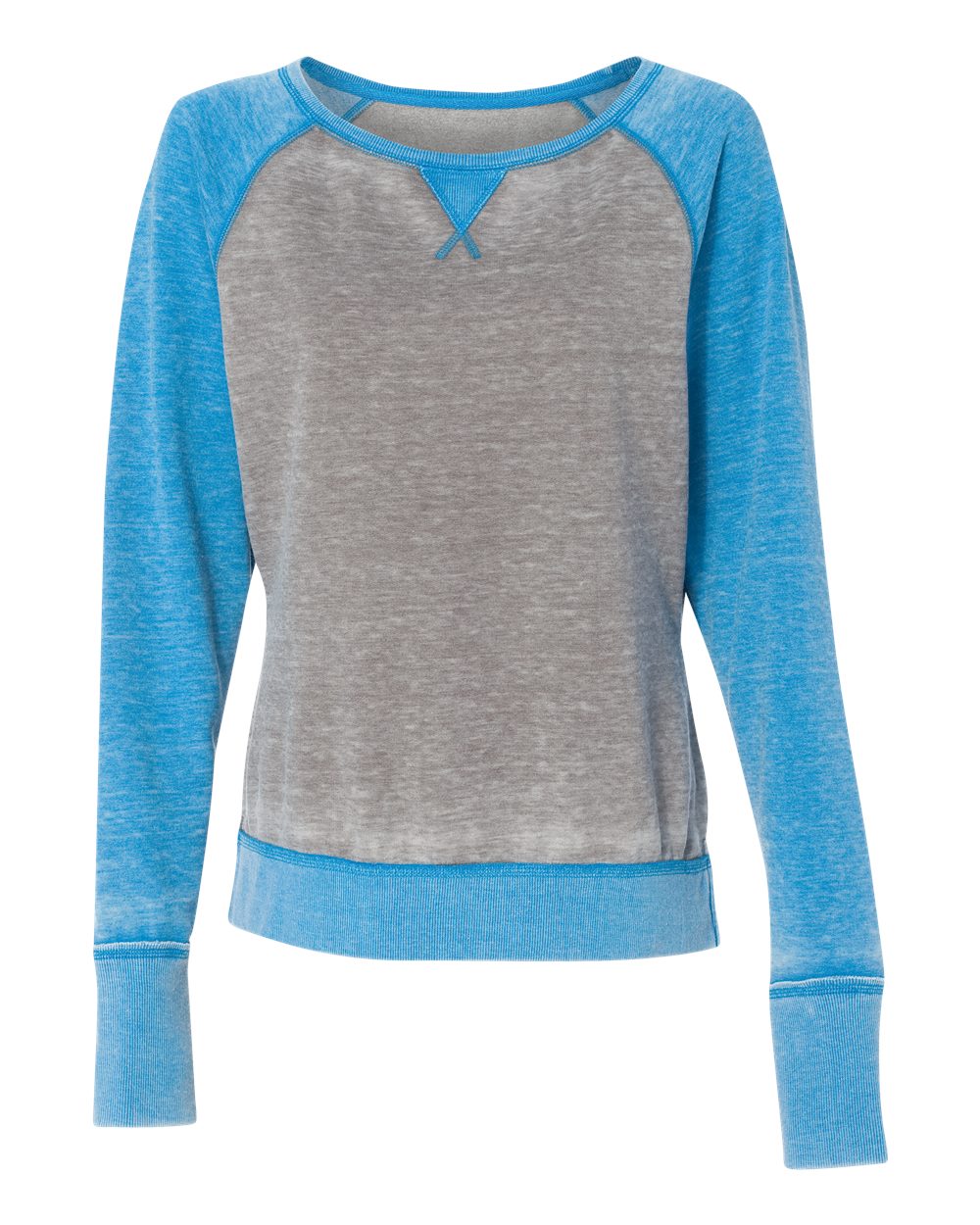 J. America Women's Zen Contrast Crew Neck Fleece 8927