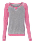 J. America Women's Zen Contrast Crew Neck Fleece 8927