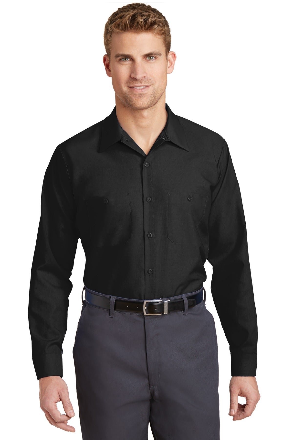Red Kap Men's Industrial Work Shirt. SP14L Red Kap