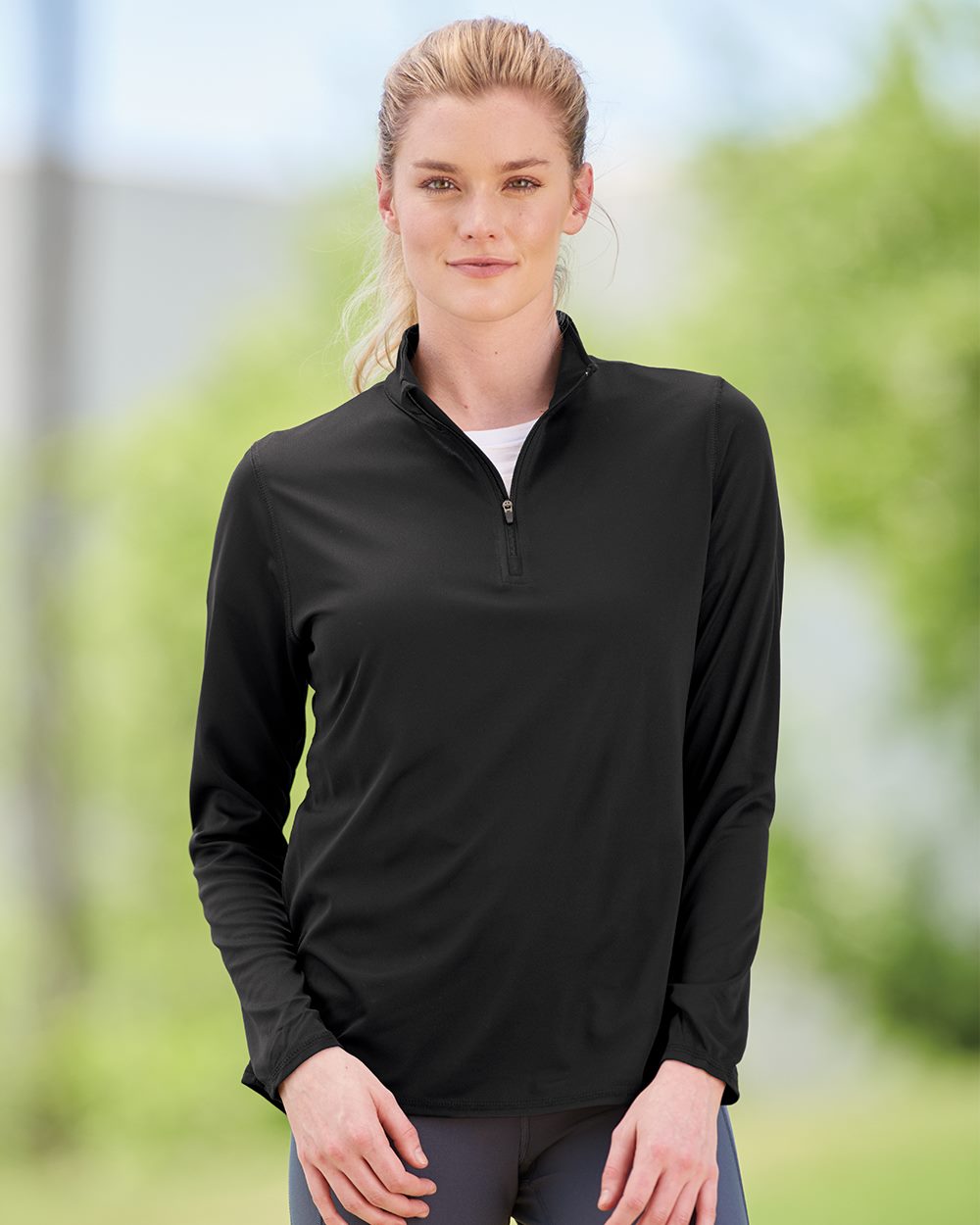 トップス Gail Augusta Ladies Attain Wicking 1/4 Zip Pullover – League Outfitters