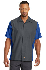 Red Kap Men's Short Sleeve Automotive Crew Shirt. SY20 Red Kap