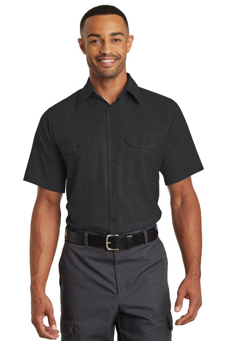 Red Kap Men's Ripstop Short Sleeve Work Shirt. SY60 Red Kap