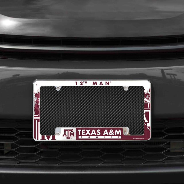 Rico Industries NCAA Texas A&M Aggies Primary 12" x 6" Chrome License Plate Frame-1