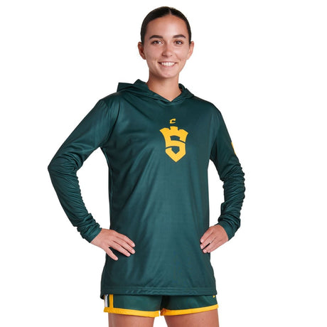 Long Sleeve Shooter Shirt With Hood Team Basketball Shooter Shirts