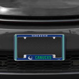 Rico Industries NHL  Vancouver Canucks Classic 12" x 6" Chrome License Plate Frame-1