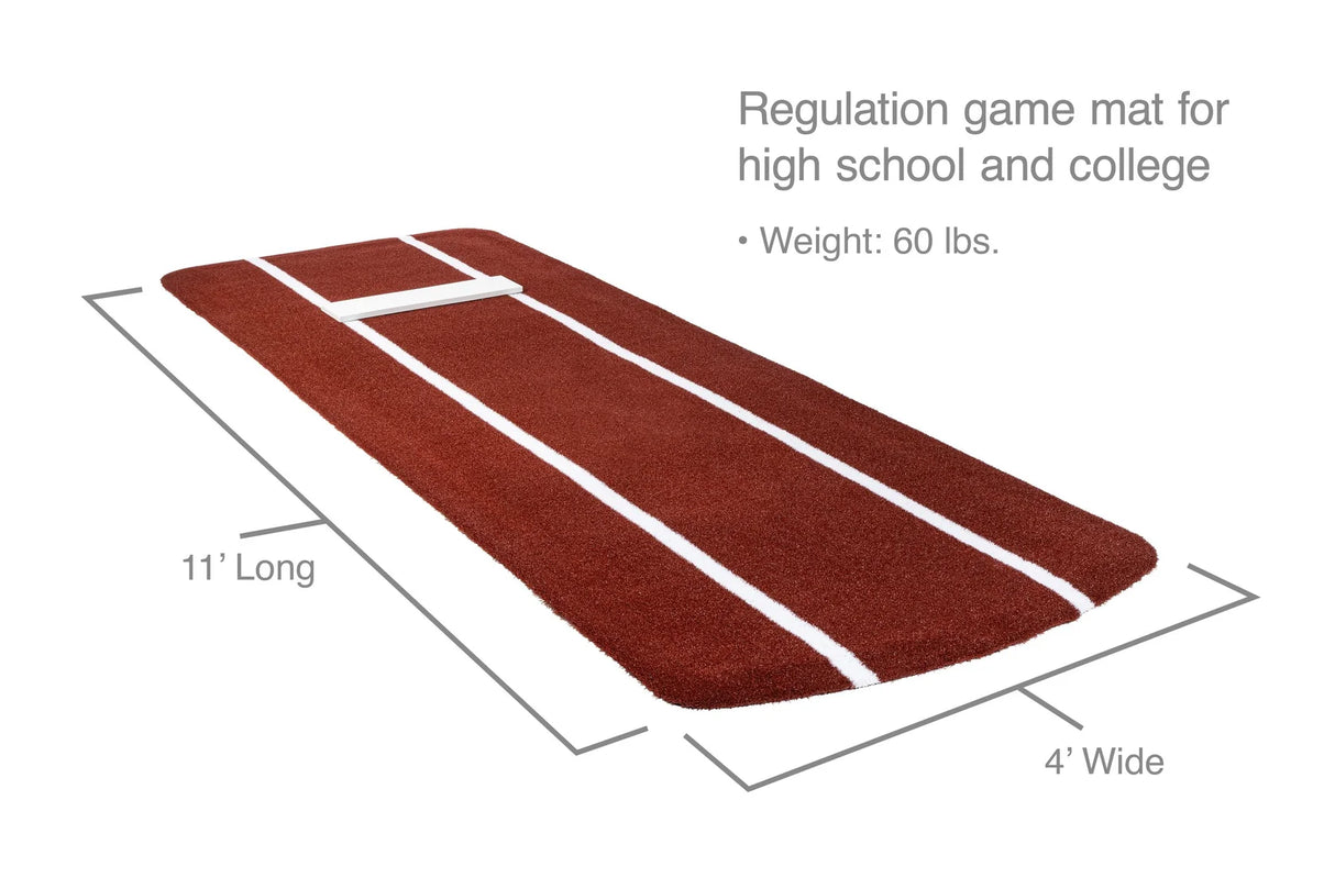 Portolite Baseball Pro Spiked Game Mat with No Lines-3