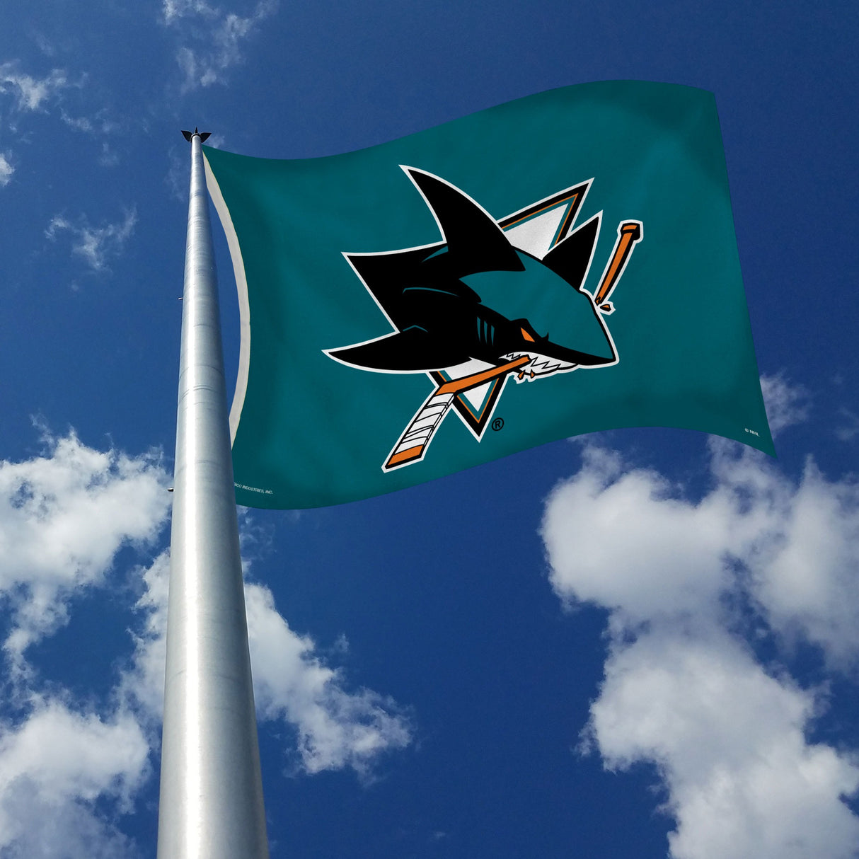 Rico Industries NHL  San Jose Sharks Standard 3' x 5' Banner Flag-2