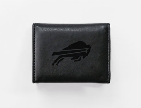 Rico Industries NFL  Buffalo Bills  Laser Engraved Faux Leather Trifold Wallet-1