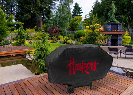 Rico Industries NCAA Nebraska Cornhuskers Black Deluxe Grill Cover-1