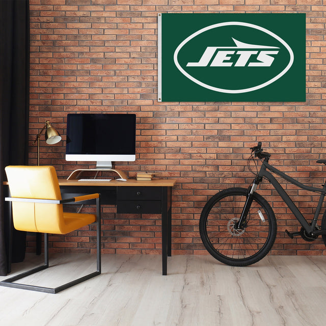Rico Industries NFL  New York Jets Primary Logo 3' x 5' Banner Flag-1