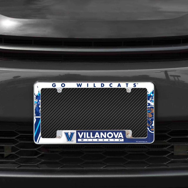 Rico Industries NCAA Villanova Wildcats Primary 12" x 6" Chrome License Plate Frame-1