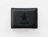 Rico Industries NFL  Dallas Cowboys  Laser Engraved Faux Leather Trifold Wallet-1