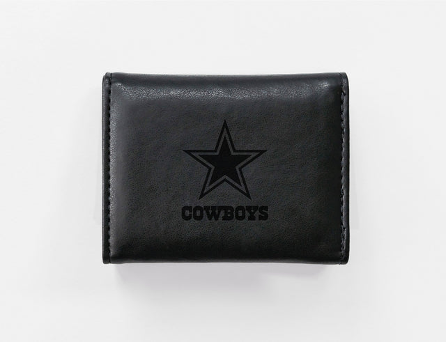 Rico Industries NFL  Dallas Cowboys  Laser Engraved Faux Leather Trifold Wallet-1
