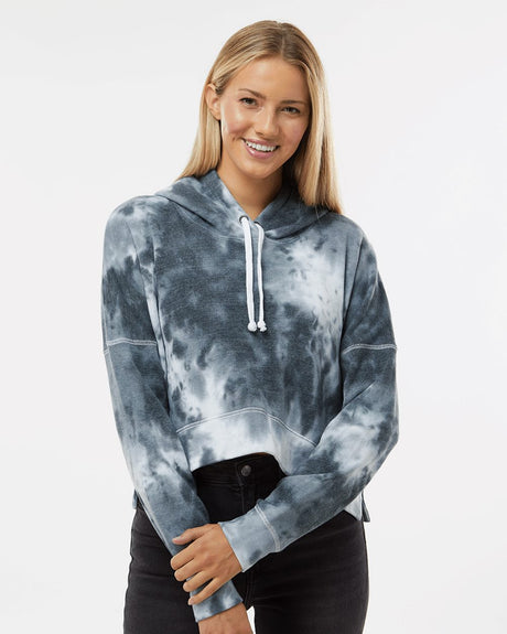 J. America Women's Crop Hooded Sweatshirt J. America