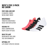 adidas Men's EVO 3-Pack No Show Sock-2