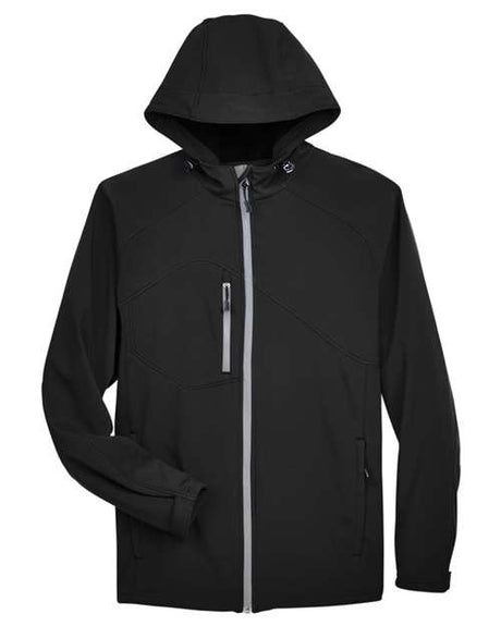 North End Men's Prospect Two-Layer Fleece Bonded Soft Shell Hooded Jacket-1
