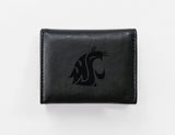 Rico Industries NCAA Washington State Cougars - WSU  Laser Engraved Faux Leather Trifold Wallet-1