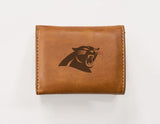 Rico Industries NFL  Carolina Panthers  Laser Engraved Faux Leather Trifold Wallet-1