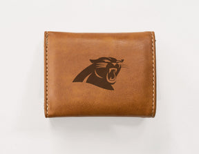 Rico Industries NFL  Carolina Panthers  Laser Engraved Faux Leather Trifold Wallet-1