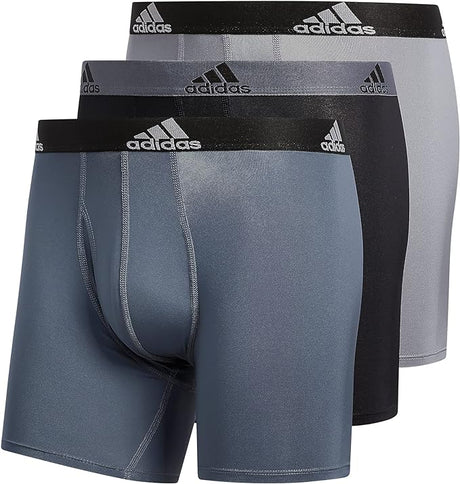 adidas Men's Big & Tall Stretch Cotton 3-Pack Boxer Brief adidas