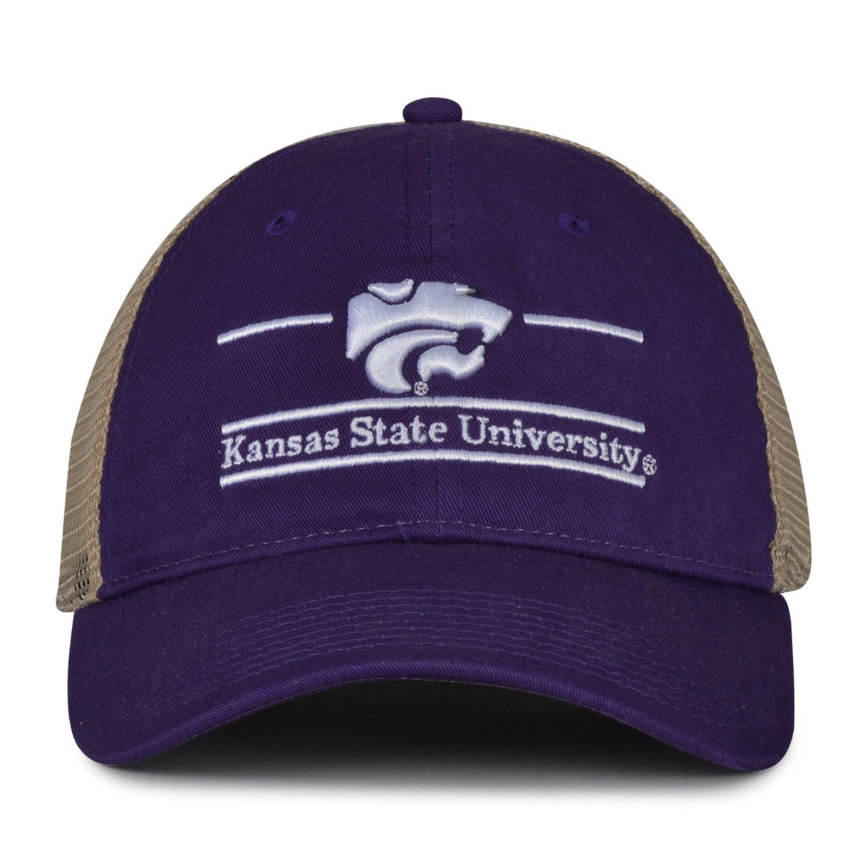 The Game Headwear Kansas State Split Bar Trucker Hat