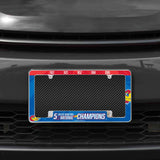 Rico Industries NCAA Kansas Jayhawks Multi Champ 12" x 6" Chrome License Plate Frame-1