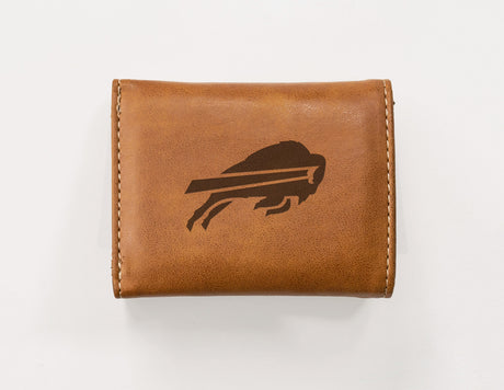 Rico Industries NFL  Buffalo Bills  Laser Engraved Faux Leather Trifold Wallet-1