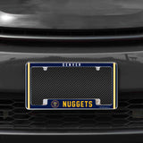 Rico Industries NBA  Denver Nuggets Classic 12" x 6" Chrome License Plate Frame-1