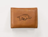 Rico Industries NCAA Arkansas Razorbacks  Laser Engraved Faux Leather Trifold Wallet-1