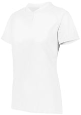 Augusta Ladies Attain Wicking Two-Button Softball Jersey Softball Jerseys Adult