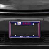 Rico Industries NFL  New York Giants Classic 12" x 6" Chrome License Plate Frame-1