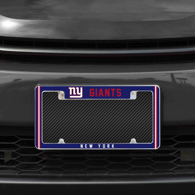 Rico Industries NFL  New York Giants Classic 12" x 6" Chrome License Plate Frame-1