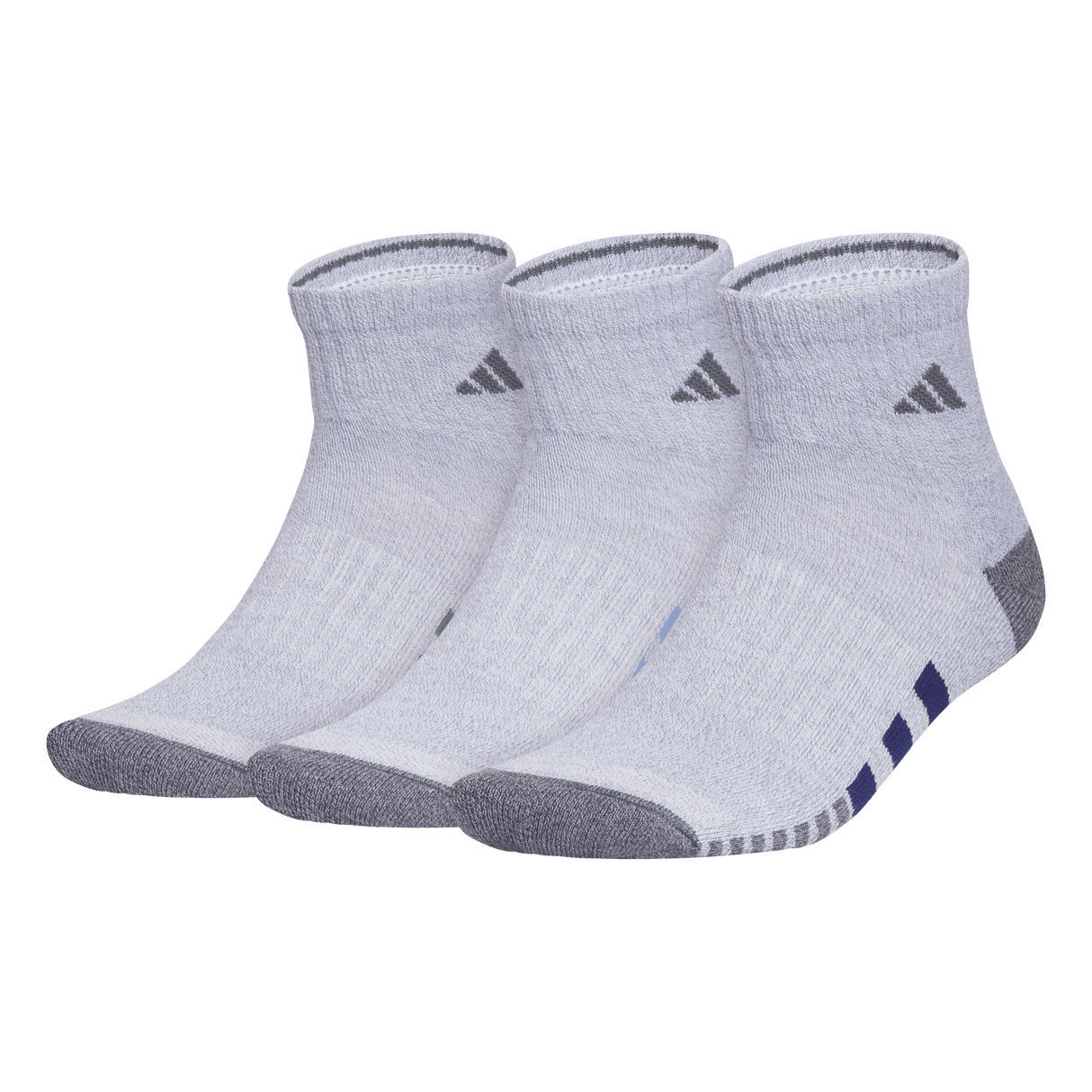 adidas Men's Cushioned 3.0 Color 3-Pack Quarter Sock Unisex Accessories Socks