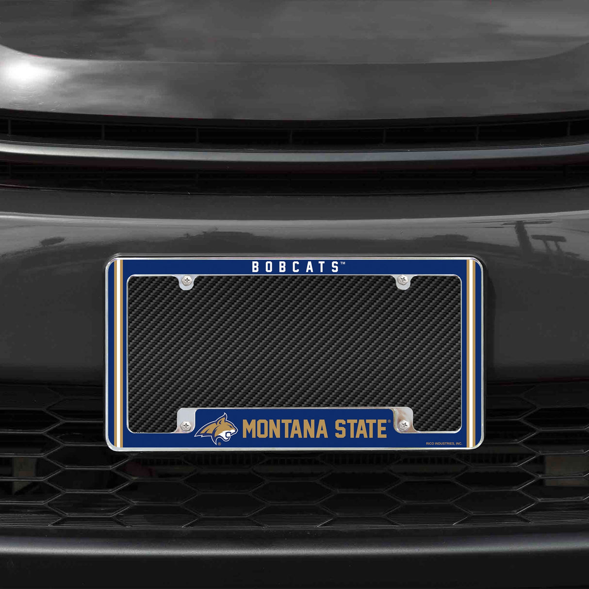 Rico Industries NCAA Montana State Bobcats Classic 12" x 6" Chrome License Plate Frame-1