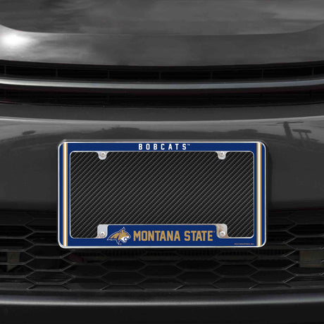 Rico Industries NCAA Montana State Bobcats Classic 12" x 6" Chrome License Plate Frame-1