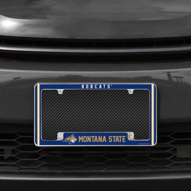 Rico Industries NCAA Montana State Bobcats Classic 12" x 6" Chrome License Plate Frame-1