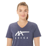 Asics Women's Stripes V Neck-5