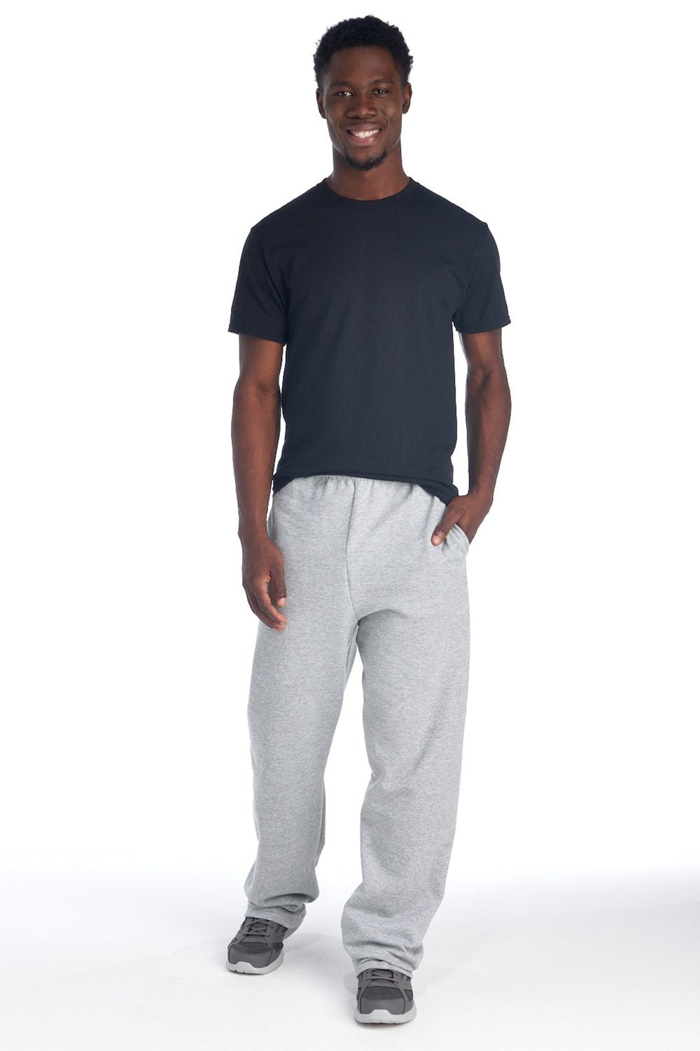 JERZEES Men's NuBlend Open Bottom Pant with Pockets 974MP
