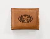 Rico Industries NFL  San Francisco 49ers  Laser Engraved Faux Leather Trifold Wallet-1