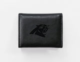 Rico Industries NFL  Carolina Panthers  Laser Engraved Faux Leather Trifold Wallet-1