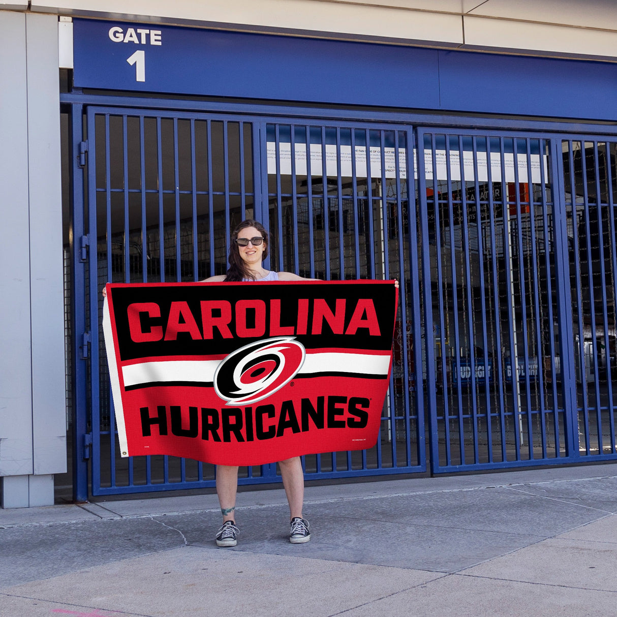 Rico Industries NHL  Carolina Hurricanes Bold 3' x 5' Banner Flag-3
