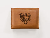 Rico Industries NFL  Chicago Bears  Laser Engraved Faux Leather Trifold Wallet-1