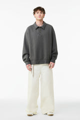 Bella + Canvas Men's   10-Ounce Polo Sweatshirt