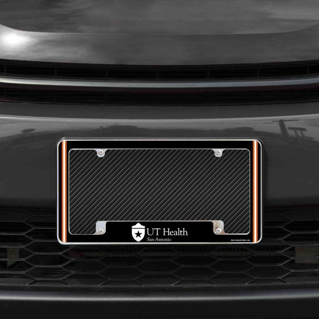 Rico Industries NCAA UT Health Science Center-San Antonio 12" x 6" Chrome License Plate Frame-1